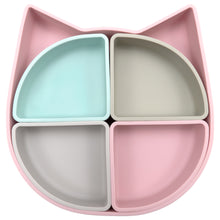 Load image into Gallery viewer, Baby Rubber Relief Suction Cat Plate