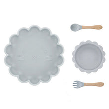 Load image into Gallery viewer, Baby Silicone Tableware 4pcs (Lion)