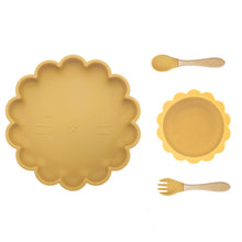 Load image into Gallery viewer, Baby Silicone Tableware 4pcs (Lion)