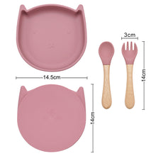 Load image into Gallery viewer, Baby Silicone Tableware 4pcs (Cat)