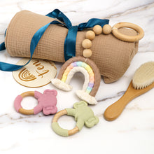 Load image into Gallery viewer, Baby Silicone Elephant Wood Teether