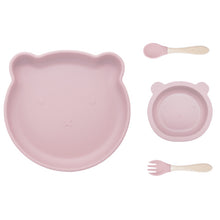 Load image into Gallery viewer, Baby Silicone Tableware 4pcs (Bear)