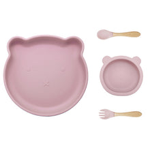 Load image into Gallery viewer, Baby Silicone Tableware 4pcs (Bear)