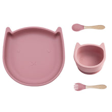Load image into Gallery viewer, Baby Silicone Tableware 4pcs (Cat)