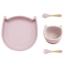 Load image into Gallery viewer, Baby Silicone Tableware 4pcs (Cat)