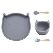 Load image into Gallery viewer, Baby Silicone Tableware 4pcs (Cat)
