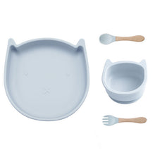 Load image into Gallery viewer, Baby Silicone Tableware 4pcs (Cat)