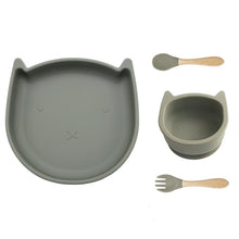 Load image into Gallery viewer, Baby Silicone Tableware 4pcs (Cat)