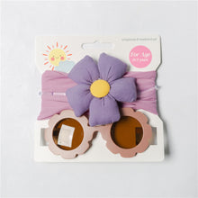 Load image into Gallery viewer, Baby Floral headband&Glasses set
