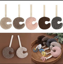Load image into Gallery viewer, Natural Fabric Baby Moon Pacifier Chain
